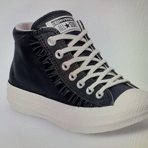 Converse Chuck Taylor AllStar Madison MID Black Leather - Ruffle Detail